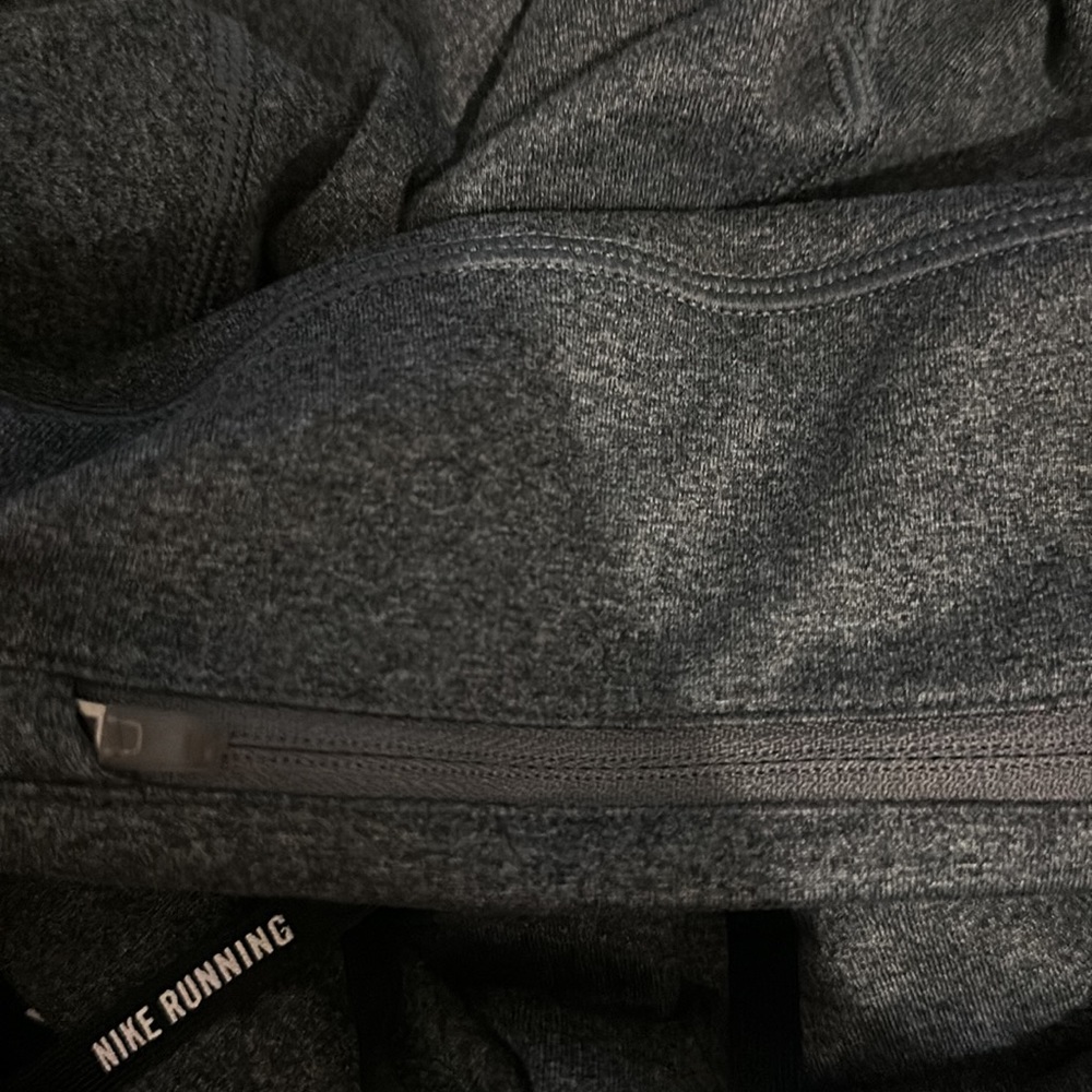 NIKE DRI-FIT Power Running Midrise Crop XS Mesh Legging Black White Grey - Picture 4 of 5